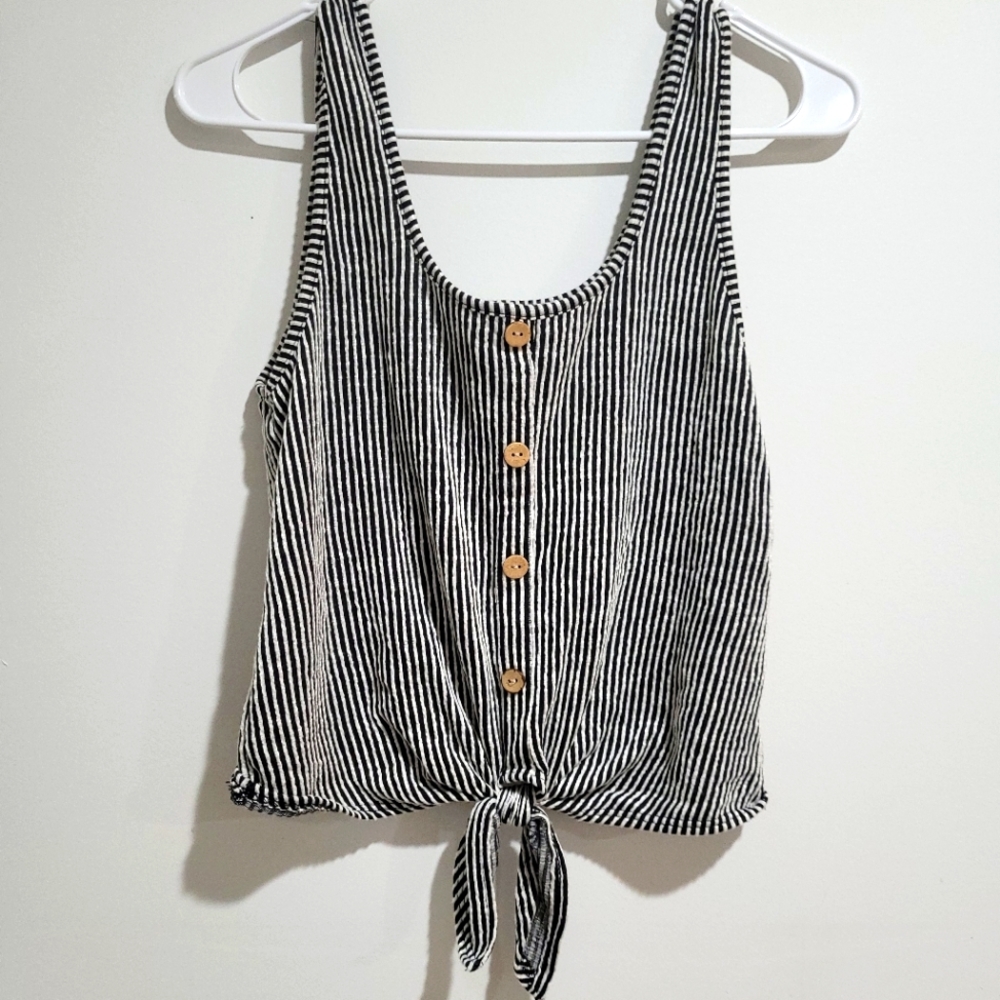 Cute Button Up Crop Top